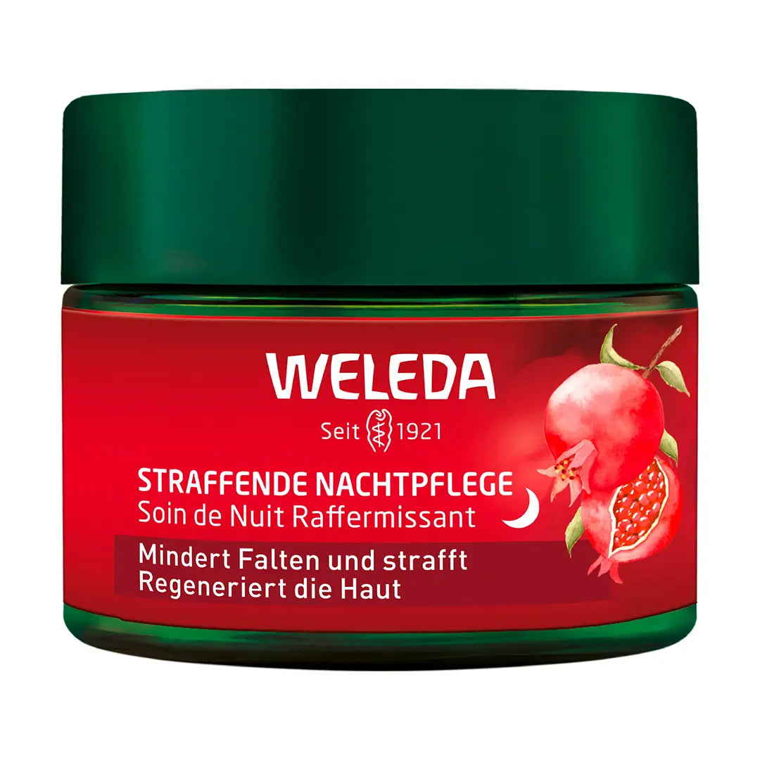 Weleda Pomegranate & Maca Peptides Firming Night Cream 40 ml قناع كريم ليلي مضاد للشيخوخة من لوريال باريس ريفيتاليفت ليزر إكس 3، 50 مل