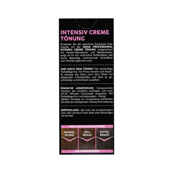 Isana Professional Hair Dye Intensive Cream Tint in shade 50 Light Brown صبغة شعر احترافية أيزانا كريم مكثف درجة 50 بني فاتح