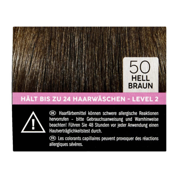 Isana Professional Hair Dye Intensive Cream Tint in shade 50 Light Brown صبغة شعر احترافية أيزانا كريم مكثف درجة 50 بني فاتح