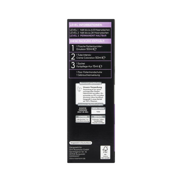ISANA PROFESSIONAL Hair Dye Intensive Cream 20 Black صبغة شعر احترافية أيزانا كريم مكثف درجة 20 أسود