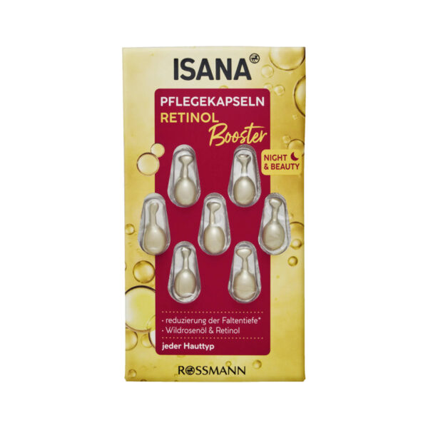 ISANA Retinol Booster Night & Beauty Capsules *7 كبسولات أيزانا بالريتينول ليلاً *7