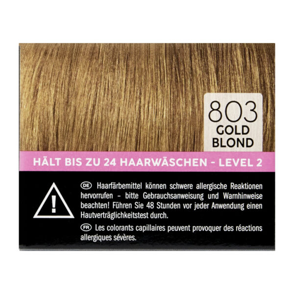 Isana Professional Hair Dye Intensive Cream Tint in shade 803 Golden Blonde صبغة شعر إيسانا الاحترافية، كريم تلوين مكثف، درجة اللون 803 أشقر ذهبي