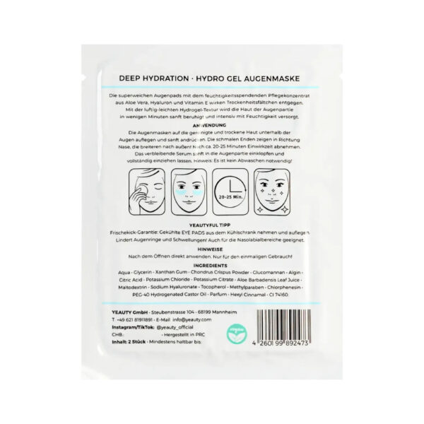 YEAUTY Deep Hydration Eye Pad Mask قناع ترطيب عميق للعين من ييوتي