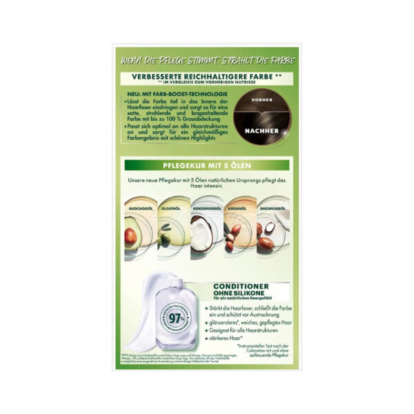 Garnier Nutrisse Ultra Crème Permanent Hair Dye in the shade 3 Espresso Dark Brown صبغة شعر غارنييه نوتريس ألترا كريم دائمة درجة 3 إسبريسو بني داكن