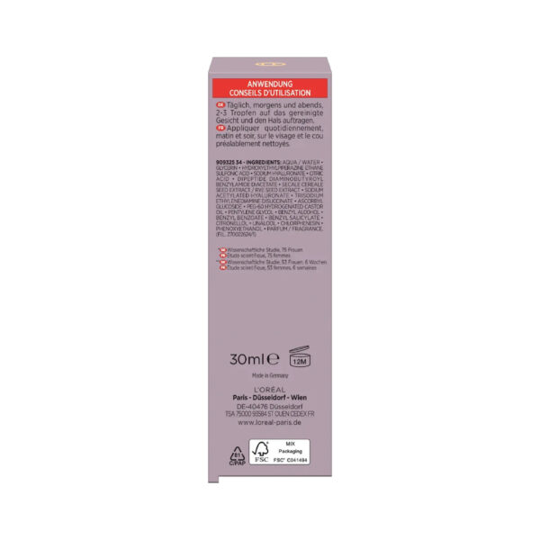 L'ORÉAL PARIS REVITALIFT Filler Renew Hyaluronic Acid Anti-Wrinkle Serum 30 ml سيروم لوريال باريس ريفيتاليفت فيلر رينيو بحمض الهيالورونيك المضاد للتجاعيد 30 مل