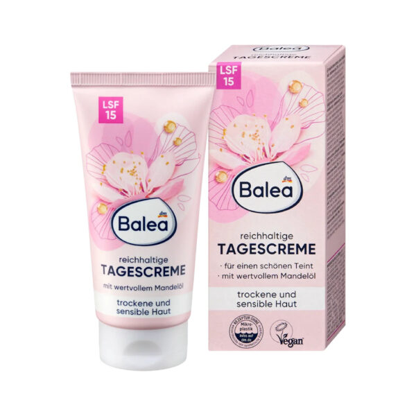 Balea Rich Face Cream with SPF 15 50 ml كريم باليا الغني للوجه مع عامل حماية من الشمس 15، 50 مل