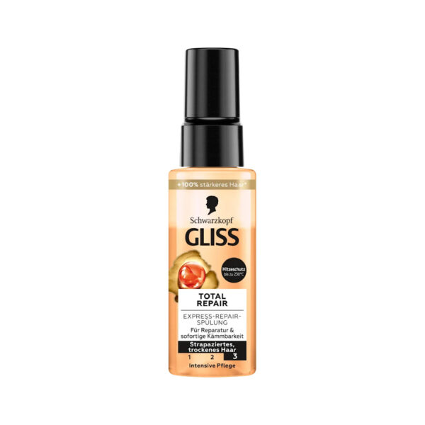 Schwarzkopf GLISS Hair Repair Express Repair Conditioner Mini Travel Size 70 ml بلسم شوارزكوف جليس لإصلاح الشعر السريع، حجم صغير مناسب للسفر 70 مل