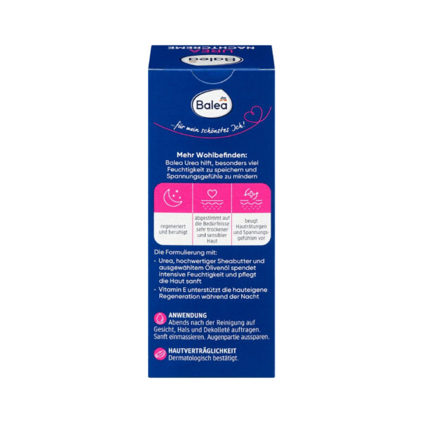 Balea Urea Night Cream 50ml كريم باليا الليلي باليوريا 50 مل