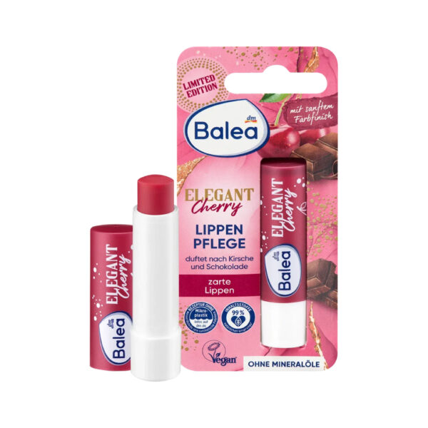 Balea Elegant Cherry Lip Care Stick 4.8g قلم العناية بالشفاه باليا إيليجانت بنكهة الكرز 4.8 غرام