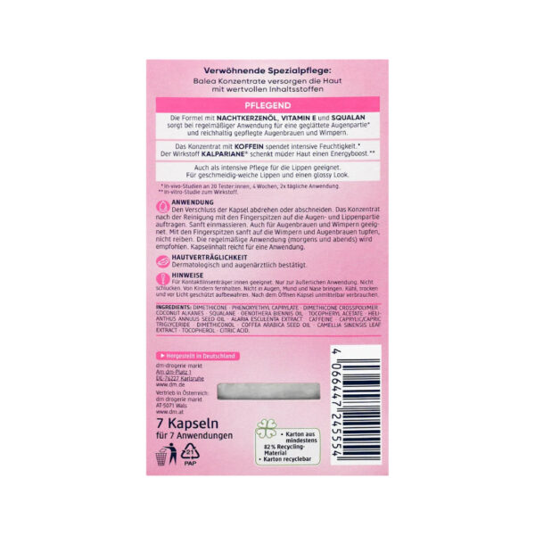 Balea Eye & Lip serum Concentrate capsules *7 كبسولات باليا مركز للعناية بالعين والشفاه *7
